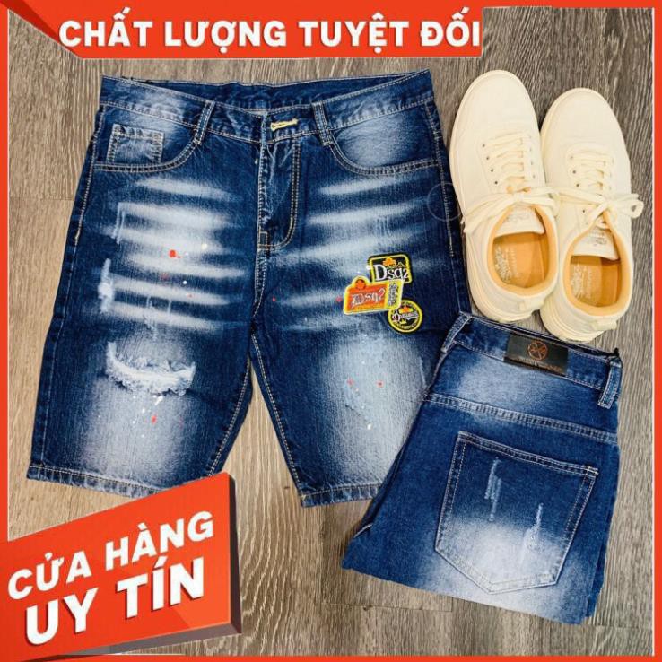 cốt tông đẹp HÀNG NHẬP KHẨU - Quần short jean nam!Quần ngố bò nam xanh rách cao cấp - Hàng Nhập Khẩu ་