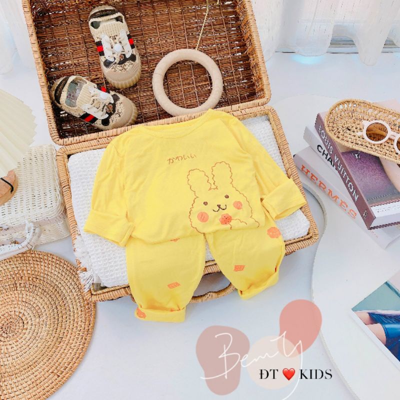 Bộ gấu thỏ thun lạnh Minkymom mát mẻ cho bé