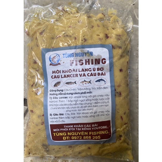 Mồi câu khoai lang ủ bơ câu mè trôi 1,2kg
