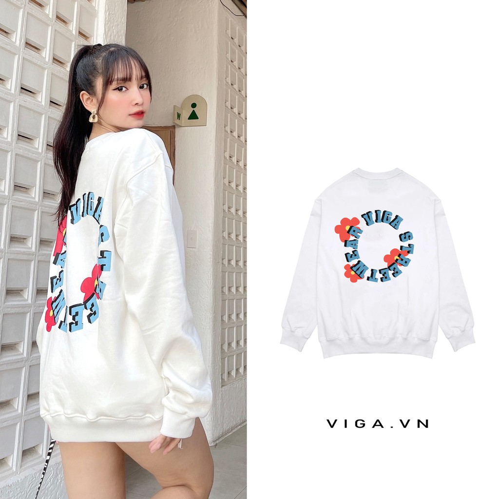 Áo sweater cổ tròn Viga Girth