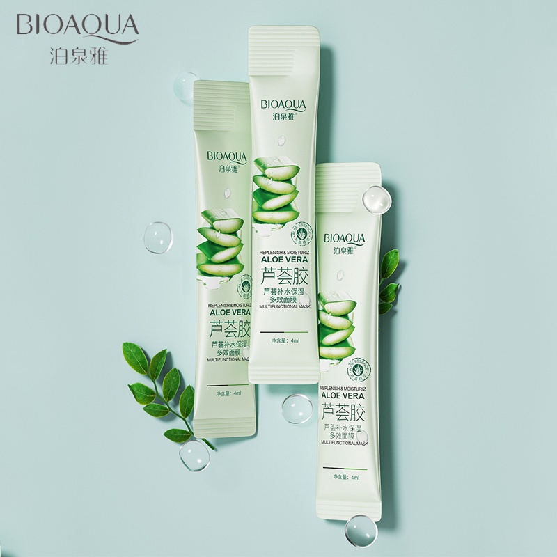 (Hàng Mới Về) 1 Mặt Nạ Bioaqua 4ml Tinh Chất Lô Hội Dưỡng Ẩm Kiềm Dầu Cho Da | BigBuy360 - bigbuy360.vn