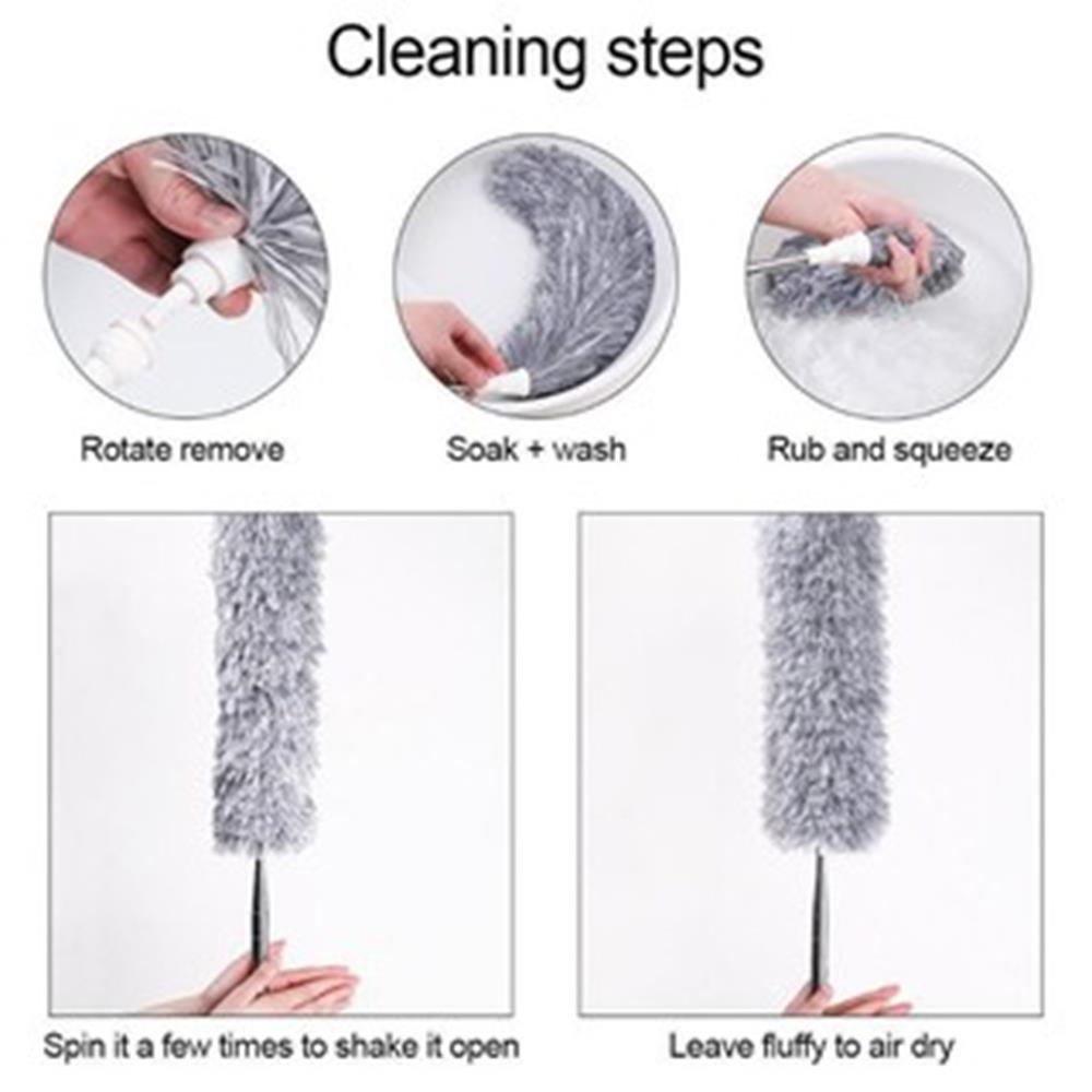 Chổi quét trần Điều chỉnh độ dài 77-250cm cán inox thân mềm chỉnh mọi góc cạnh mã 70037