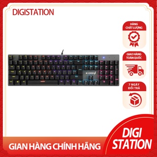 Bàn phím cơ chuyên dụng chơi game ek313 led rainbow blue switch - hàng chính hãng