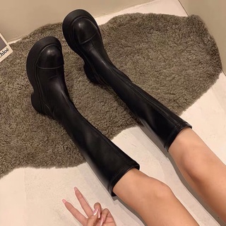 [Order - Có ảnh thật] Boot nữ, boot đùi nữ da trơn đế cao 5 cm