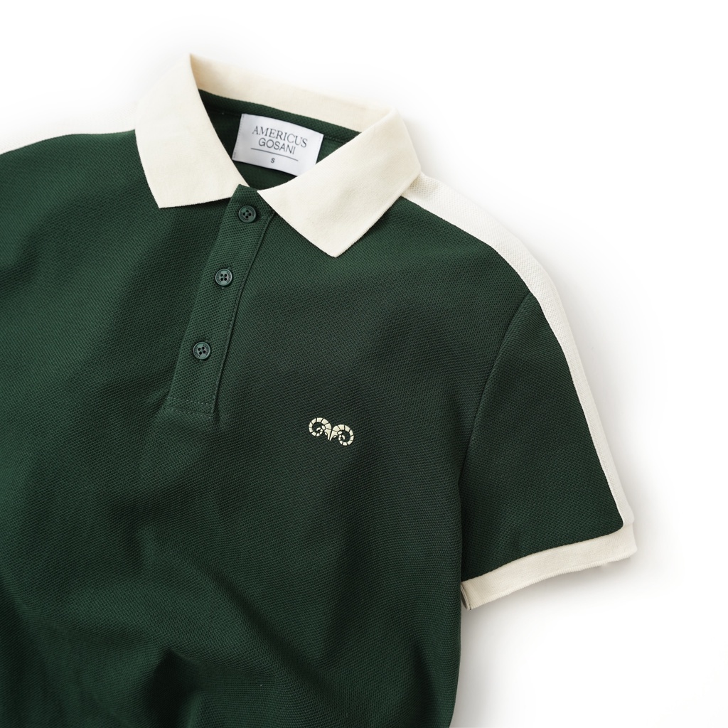 A/G  Polo Nam Có Cổ NEW LINE Xanh Rêu Và Kem Phom SLimfit Chất Liệu Cotton Thoáng Mát Không Nhăn | BigBuy360 - bigbuy360.vn