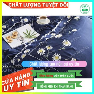 bộ CÚC HỌA MI (3 màu) set Chăn Ga Gối cưới  Lụa thêu cao  cấp