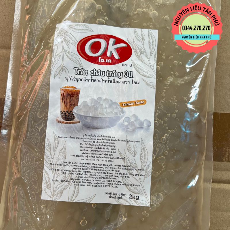 Trân châu 3Q OK Thái Lan ( Thơm, giòn) - Gói 2kg