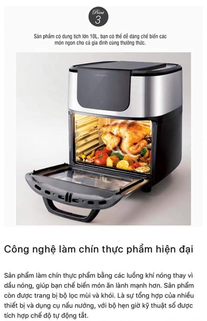 LÒ NƯỚNG KHÔNG KHÍ LOCK & LOCK EJF696