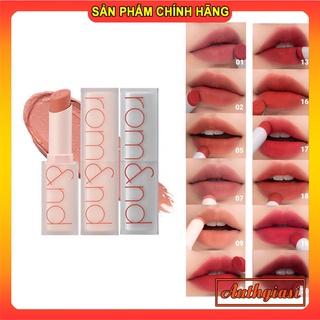 Son Thỏi ROMAND Zero Matte Lipstick siêu lì mềm mịn môi