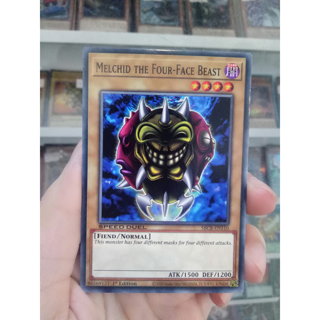 Thẻ Bài Lẻ YugiOh! Mã SBCB-EN110 - Melchid the Four - Face Beast - Common - 1st Edition