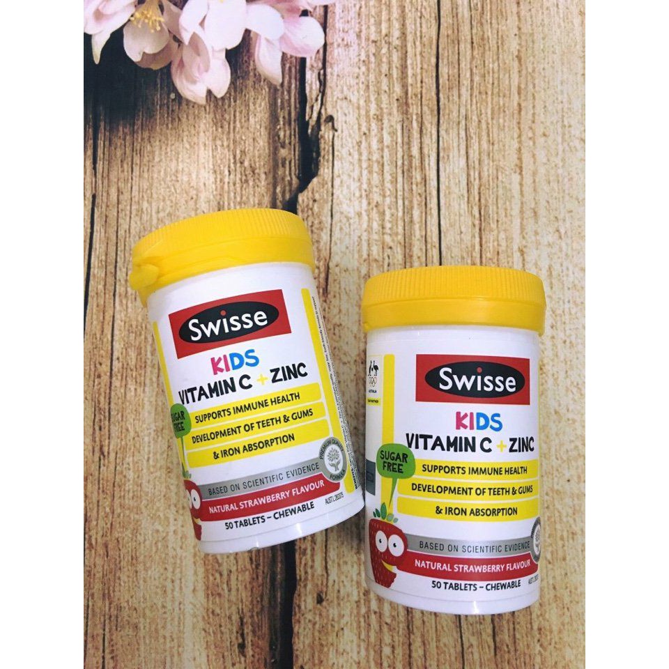 Image result for Swisse Kids Vitamin C + Zinc 50 Viên