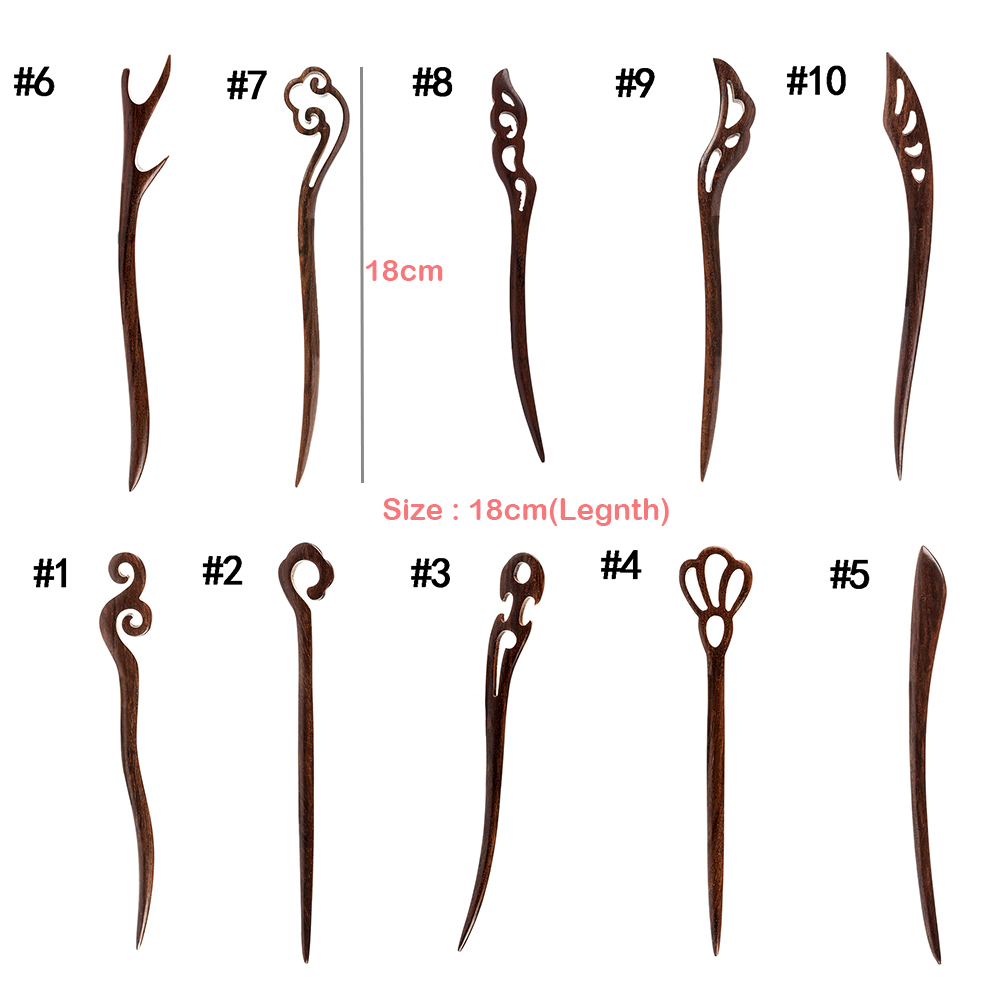 [Hàng mới về] Trâm cài tóc tạo kiểu bằng gỗ đàn hương thời trang retro cho nữ