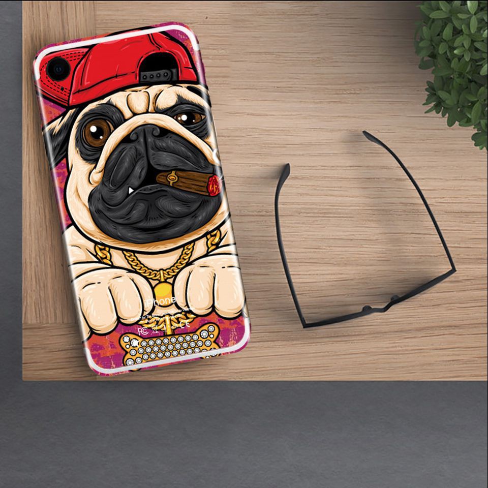 Miếng dán skin hình chó bull hiphop cho iPhone mẫu atk110