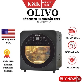 Nồi chiên không dầu olivo af15 , lò chiên không dầu 15 lít - nồi chiên không dầu dung tích lớn cho đại gia đình