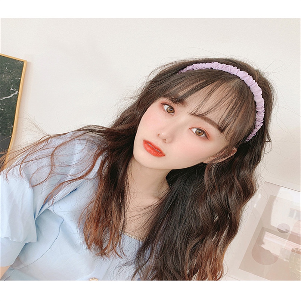 Băng đô cài tóc bằng lụa satin phong cách Hàn Quốc cho nữ