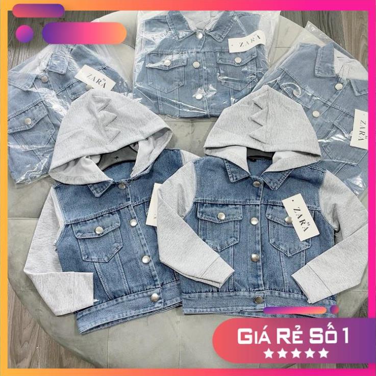 BT202 - ÁO BÒ ZR PHỐI TAY MŨ KHỦNG LONG CHO BÉ TRAI