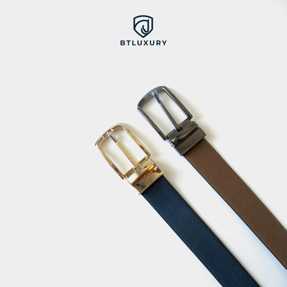Thắt Lưng Da MERCURY mặt xoay chiều, mặt khóa nguyên khối sơn tĩnh điện, dây saffiano cao cấp Thương Hiệu BTLUXURY