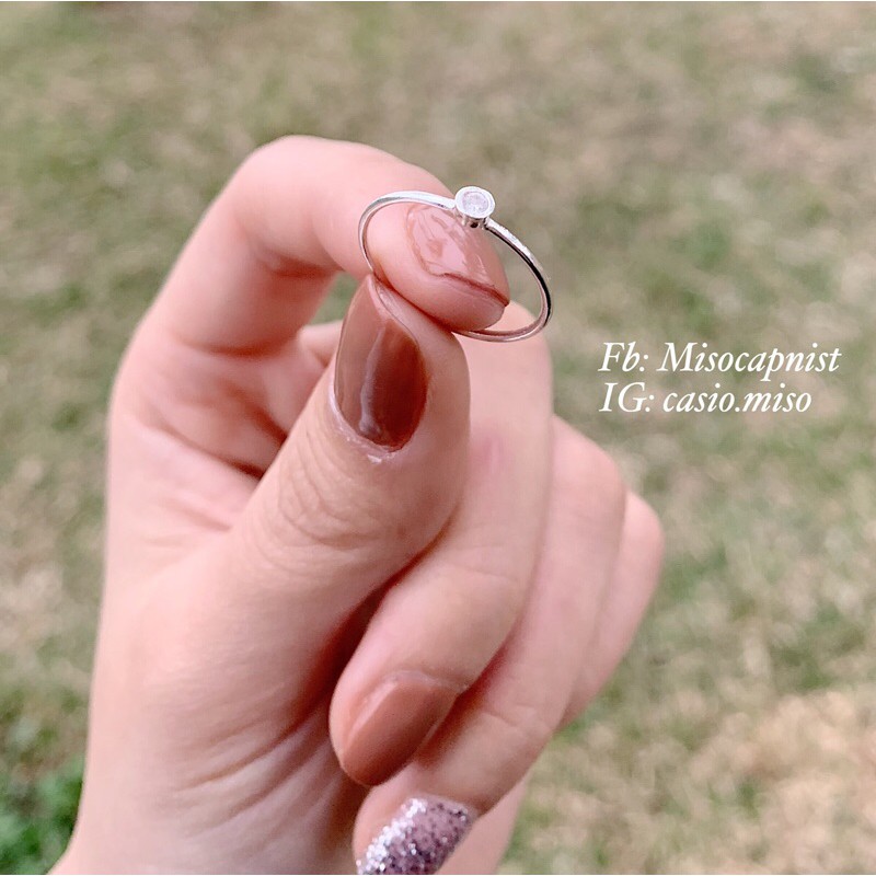 Nhẫn ổ đá mini, bạc ta chuẩn tiệm vàng