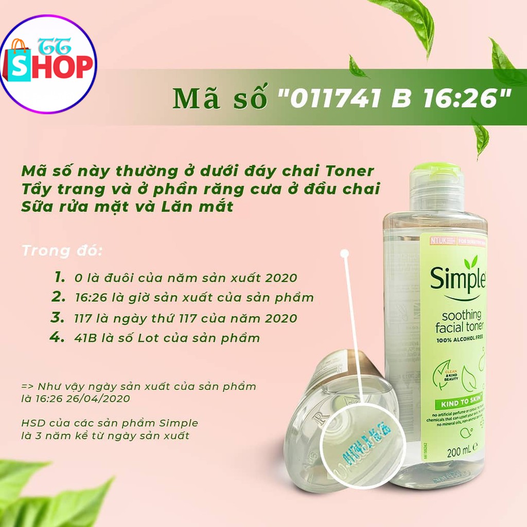 Nước Hoa Hồng Simple Soothing Facial Toner Simple tái tạo cân bằng ẩm cho da 200ml | BigBuy360 - bigbuy360.vn