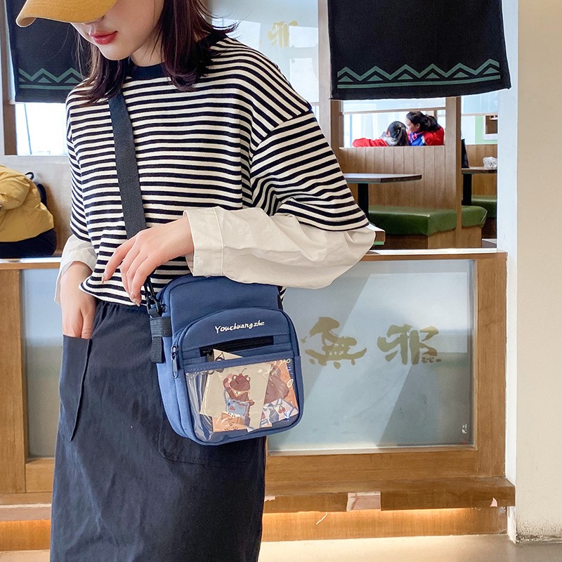 Túi tote trơn vải đeo chéo đi học canvas mềm giá rẻ TX617