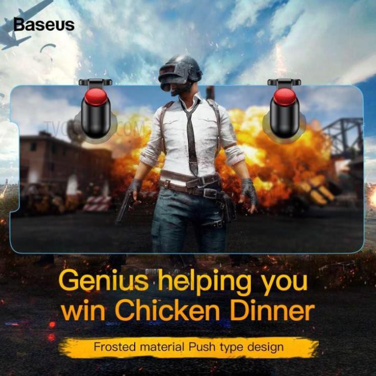 Bộ 2 nút bấm gamePad hỗ trợ chơi game PUBG BASEUS Red-Hot cho điện thoại máy tính bảng - phân phối HotPhuKien