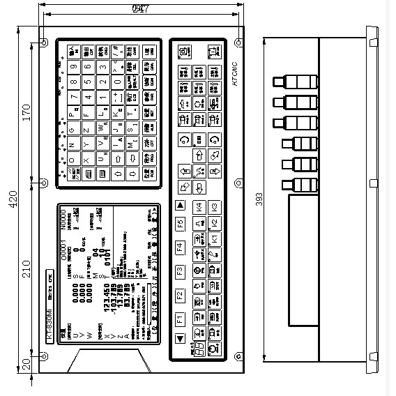 Bộ điều khiển máy phay CNC công nghiệp KT830Mi-E hỗ trợ kĩ thuật trọn đời