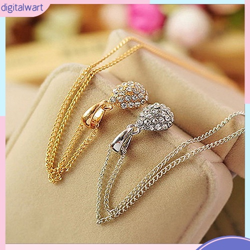 Dây chuyền dài đính đá hình giọt nước thiết kế thời trang
