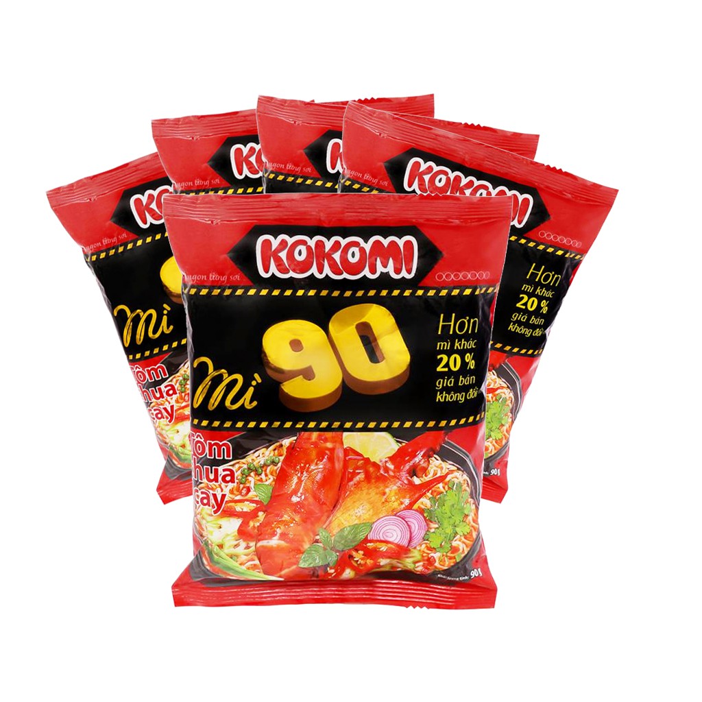 Thùng 30 Gói Mì Kokomi Đại 90gram Tôm Chua Cay