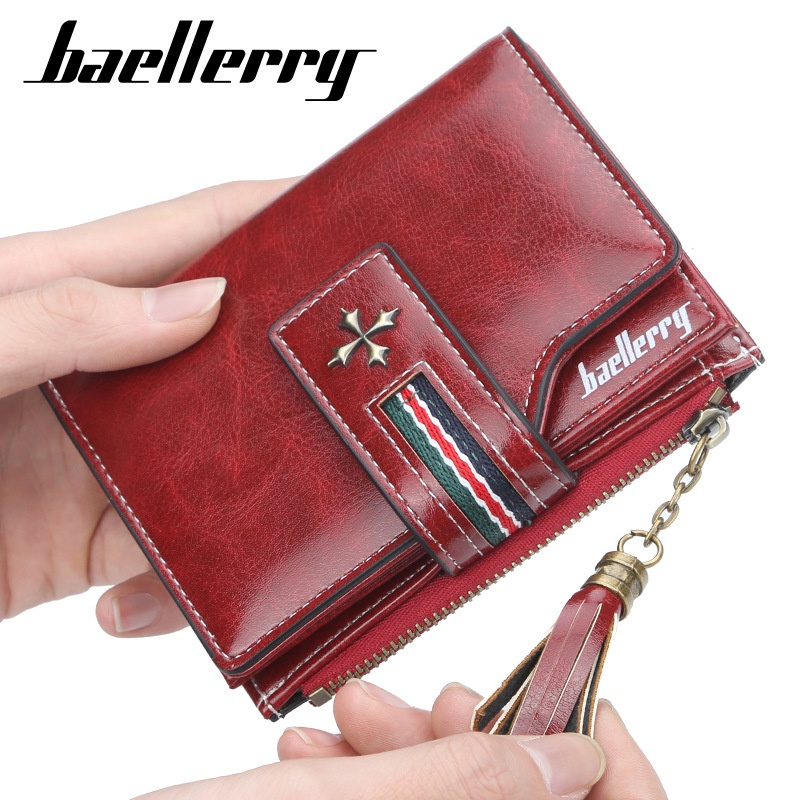 BAELLERRY Ví Da Ngắn Thời Trang Dành Cho Nữ