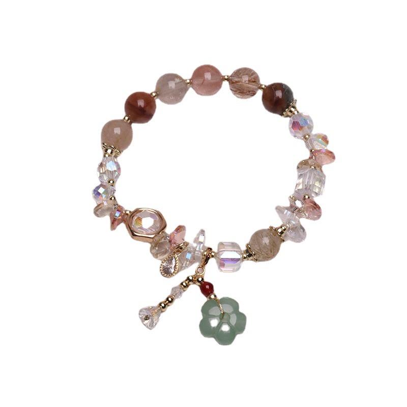 Vòng Đeo Tay Chuỗi Hạt Nhiều Màu Sắc Mặt Hình Hoa Thời Trang Mùa Hè Cho Nữ