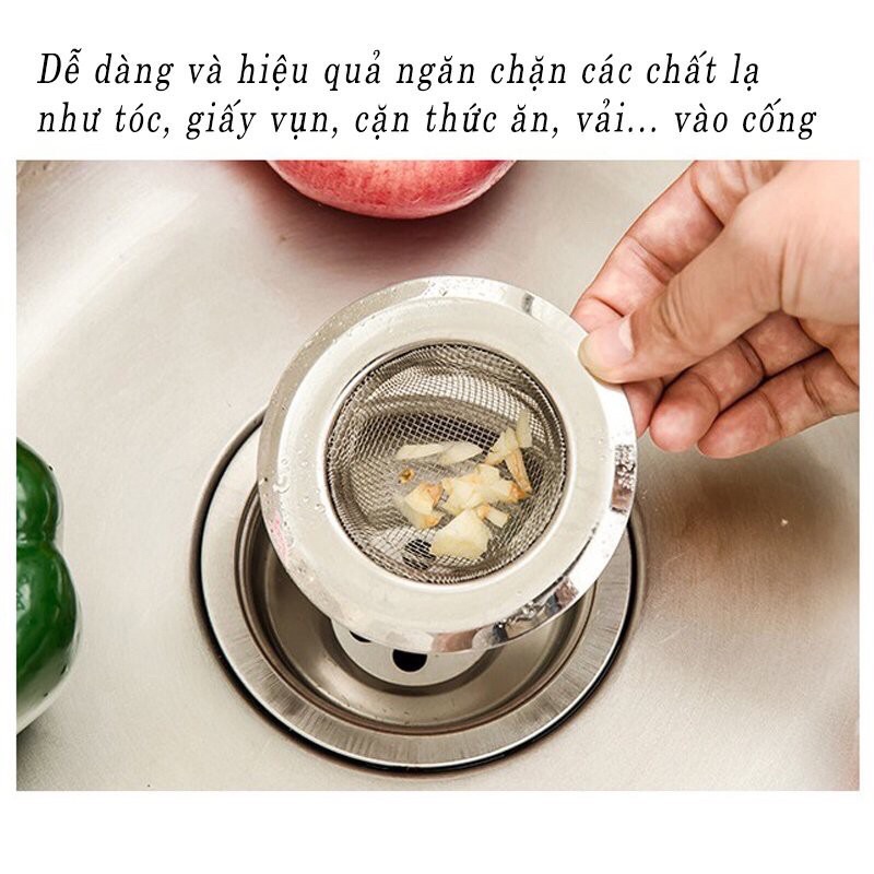 2 Khung Lưới lọc rác bồn rửa bát inox không rỉ cao cấp chống tắc nghẽn hiệu quả