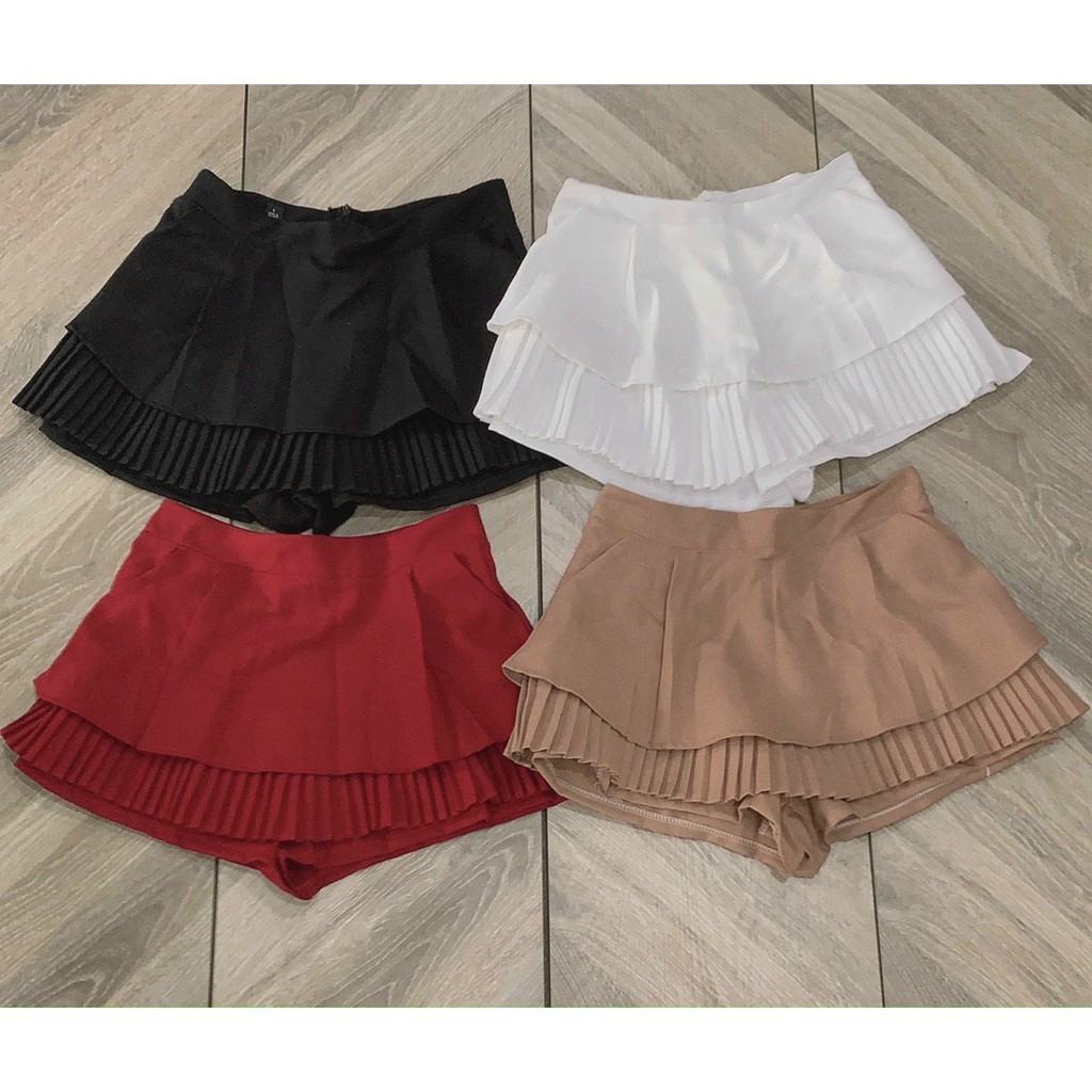 Chân váy xinh dập ly 2 tầng xinh xinh mẫu xinh xắn