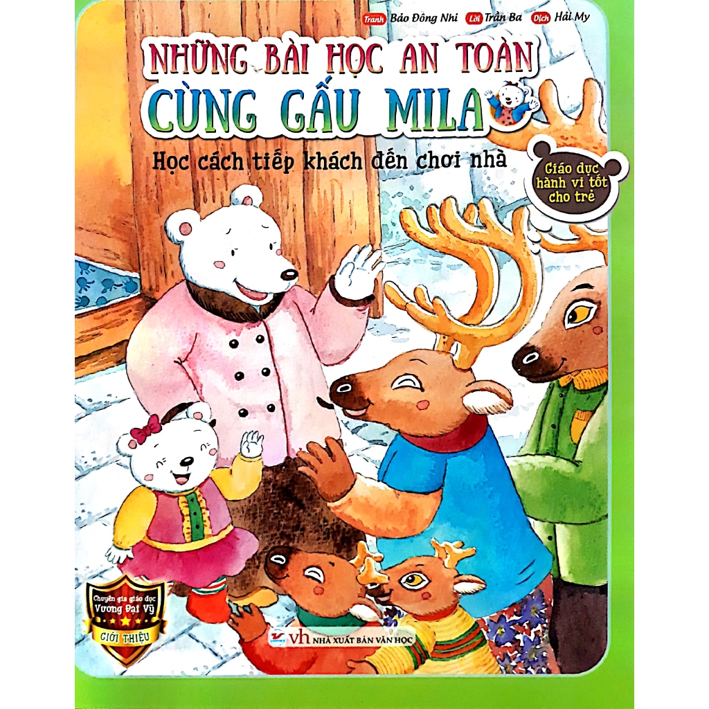 Sách - Những Bài Học An Toàn Cùng Gấu Mila - Học Cách Tiếp Khách Đến Chơi Nhà