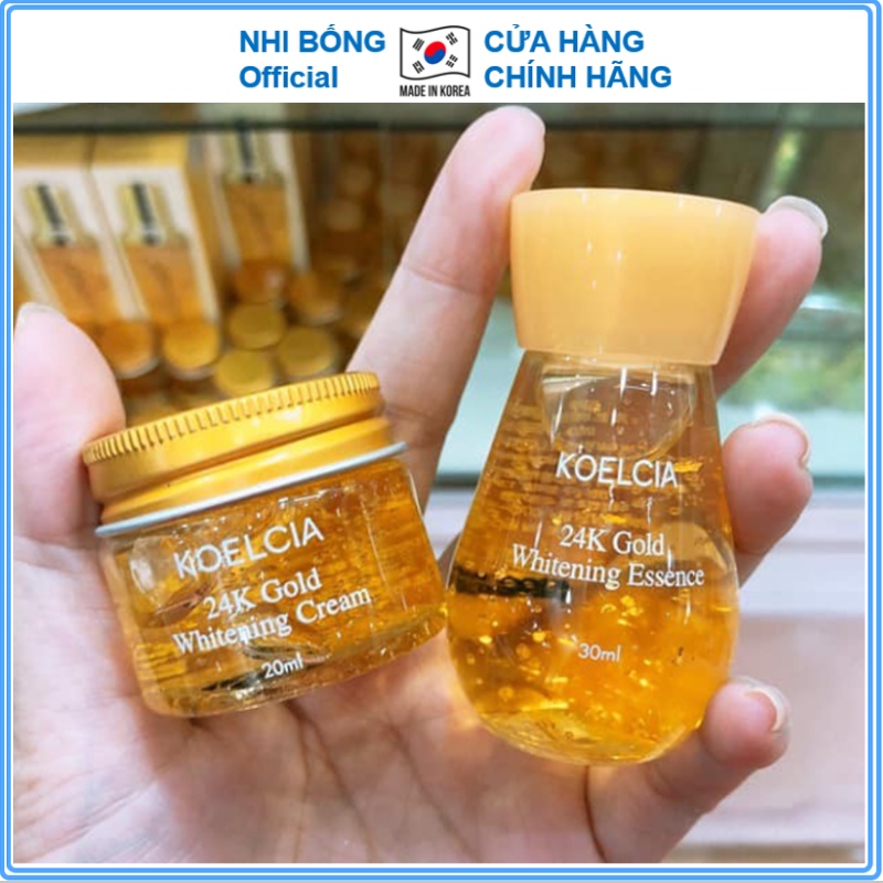 Set dưỡng da Serum và Kem KOELCIA 24K Gold Whitening Hàn Quốc [ Cam Kết Chính Hãng]