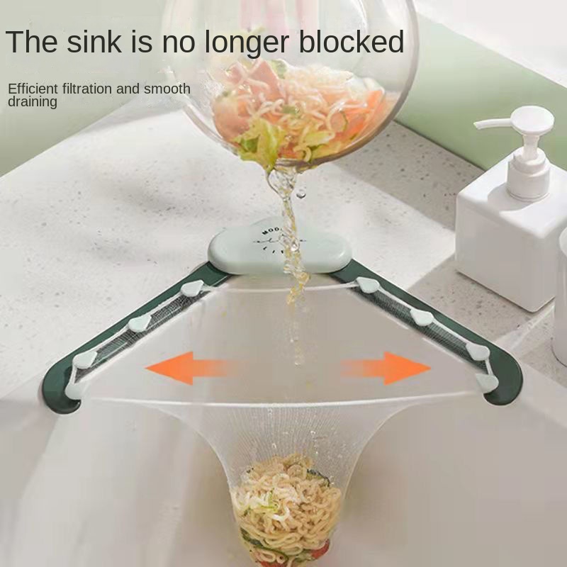 Vỏ Lưới Hình Tam Giác Lọc Rác Bồn Rửa Chén Dùng Một Lần Chống Rò Rỉ