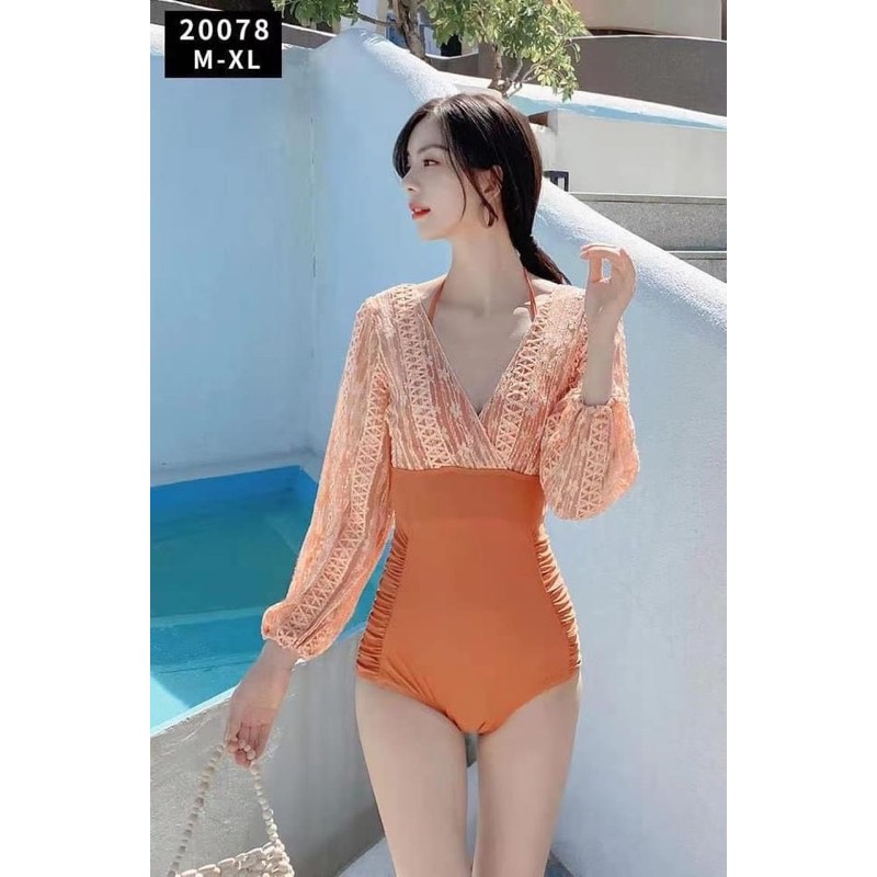 áo bơi tay ren cao cấp