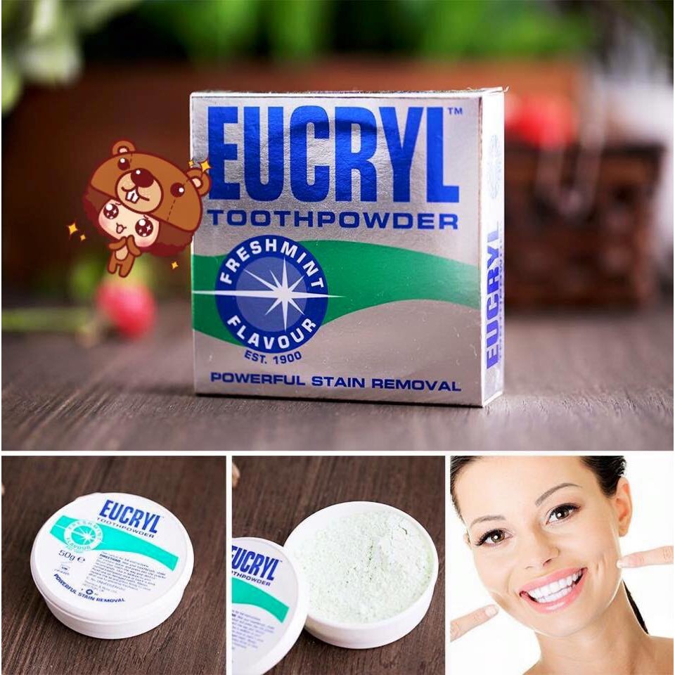 Bột Trắng Răng EUCRYL Tooth Powder - Bột làm trắng răng tức thì cho hiệu quả dài lâu