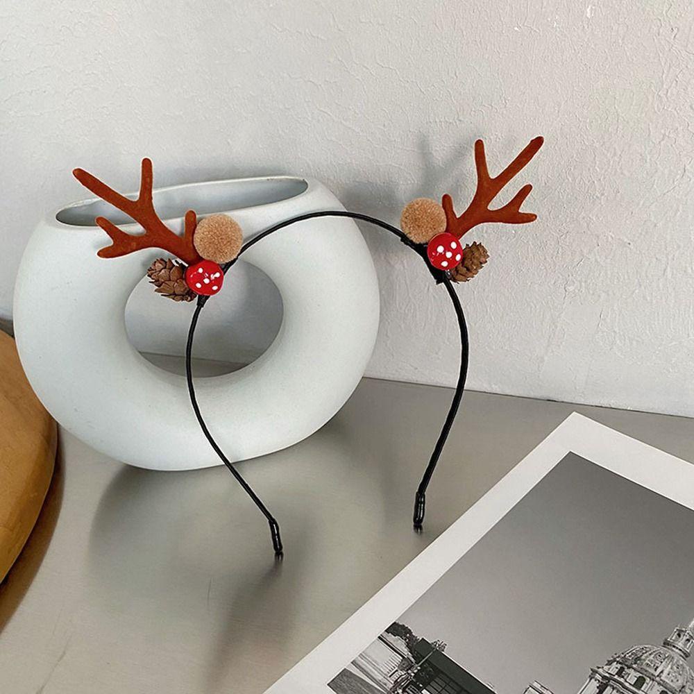 Dalton giáng sinh vòng cài tóc màu nâu năm mới unisex xmas mũ đội đầu tuần lộc mũ trang phục bữa tiệc người lớn cô gái trẻ em vui vẻ giáng sinh trang trí