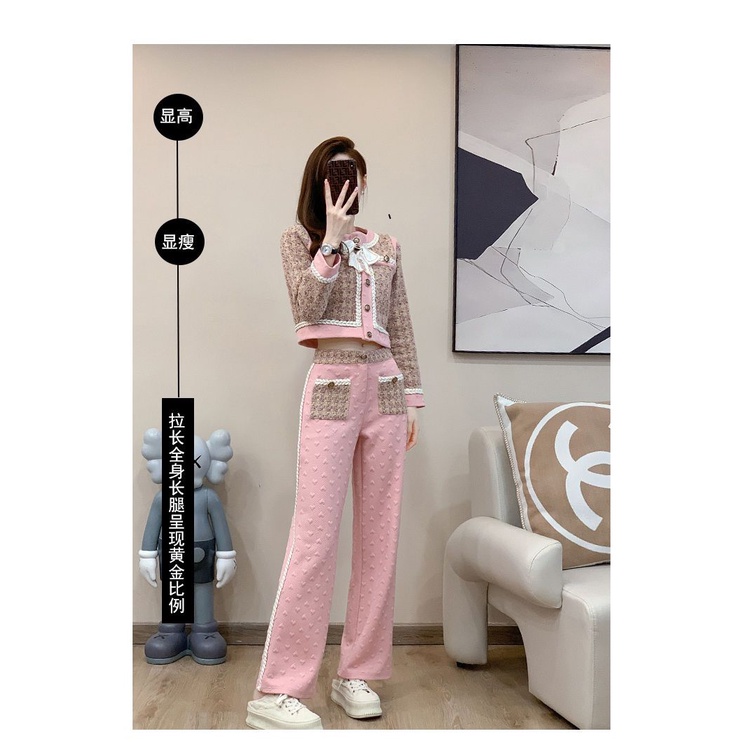 Set Áo Thun Dài Tay + Quần Dài Thời Trang Nữ