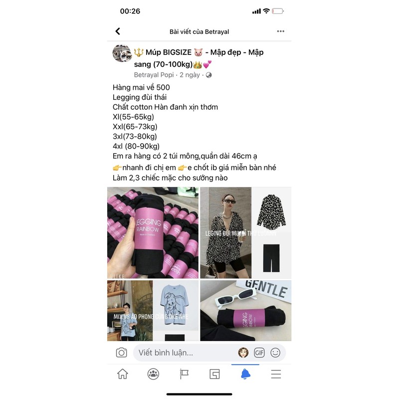 [BIGSIZE] QUẦN LEGGING ĐÙI Có TÚI NÂNG MÔNG 60kg đến 95kg | BigBuy360 - bigbuy360.vn