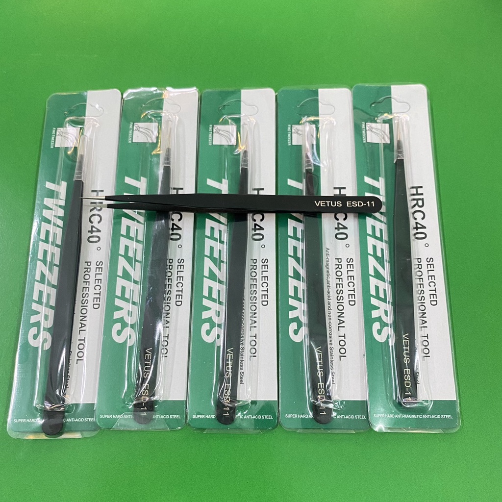 COMBO 10 NHÍP NHẶT LÔNG YẾN TẶNG KHÁCH MẪU MÀU ĐEN VETUS ESD11, ESD12, ESD15 ĐẦU CONG