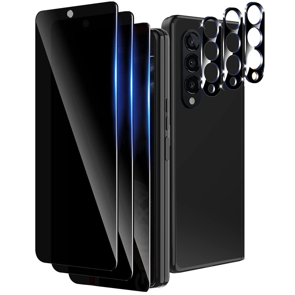 Kính Cường Lực 9H + 3 Miếng Dán Bảo Vệ Màn Hình Chống Nhìn Trộm Cho Samsung Galaxy Z Fold 4 5G 9H