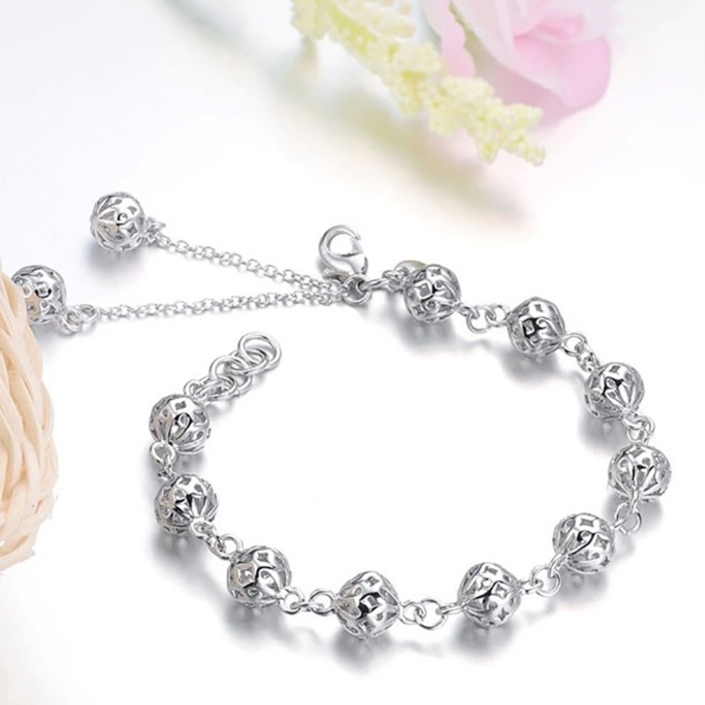 Vòng đeo tay hợp kim phối hạt thời trang cá tính cho nữ