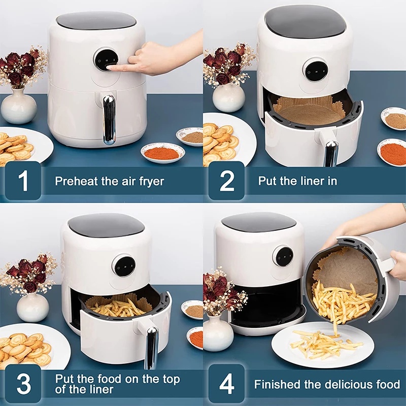 Set 50 / 100 / 200 Giấy Lót Khay Nướng Bánh Chống Dính Chống Dầu Dùng Một Lần Tiện Dụng