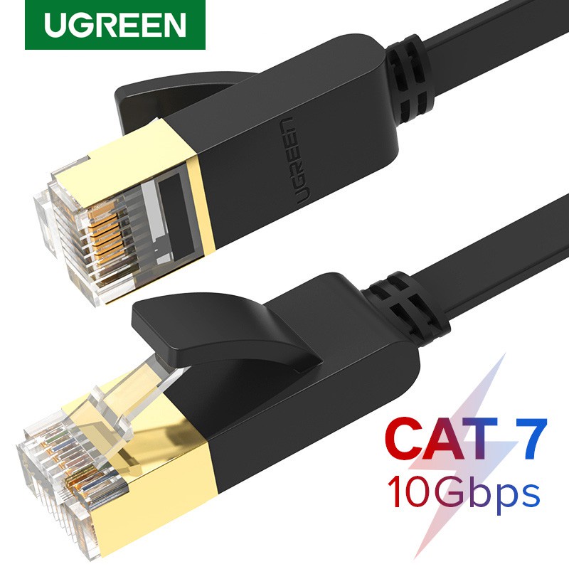 Cáp mạng RJ45 Cat7 chống nhiễu dây dẹt (10Gbps 600Mbps) UGREEN 11260 11261 11262 11263 11264 11265 11276 NW106