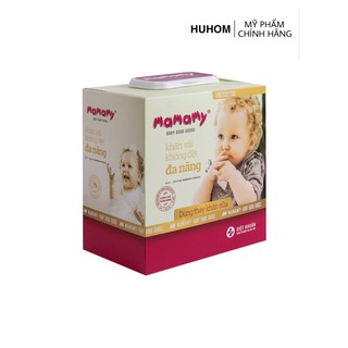 khăn giấy khô mamamy 180 tờ đã tiệt trùng bằng tia cực tím an toàn cho trẻ sơ sinh