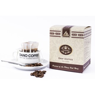 Cà phê nguyên chất Dano Coffee Cà phê Túi lọc phin giấy Hộp 10 Túi kèm đường sản xuất tại Đắk Nông TL10