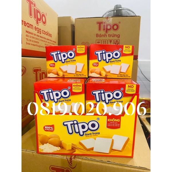 Lốc 12 hộp bánh trứng tipo 39g date (9/2023)