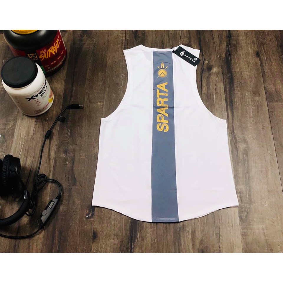 Áo Ba Lỗ  Tập Gym Nam Sparta Dọc Lưng - Áo Tanktop Thể Thao AN01