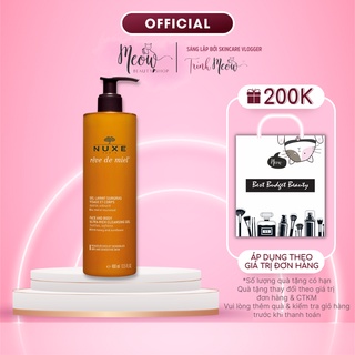 Gel rửa mặt và tắm toàn thân Nuxe chiết xuất mật ong Reve De Miel